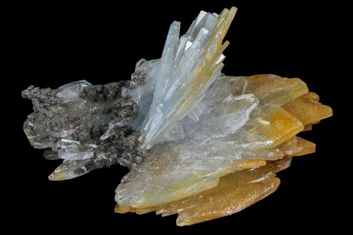 Light Blue, Bladed Barite Crystal Cluster - Morocco #72843